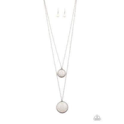 Necklace - Desert Medallions - White 1