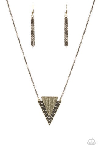 Necklace - Ancient Arrow - Brass