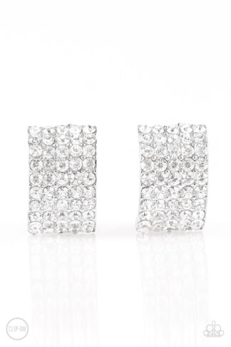 Earring - Hollywood Hotshot - White Clip-On