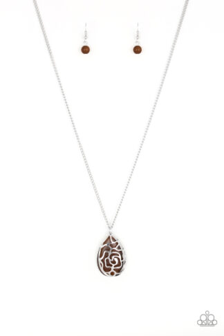 Necklace - Gleaming Gardens - Brown