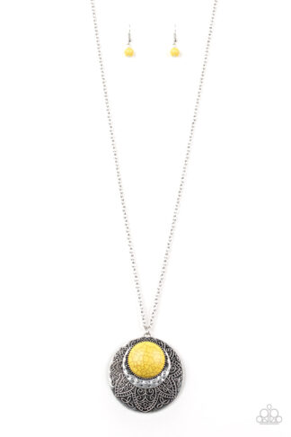 Necklace - Medallion Meadow - Yellow