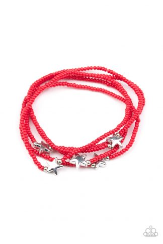 Bracelet - Pretty Patriotic - Red