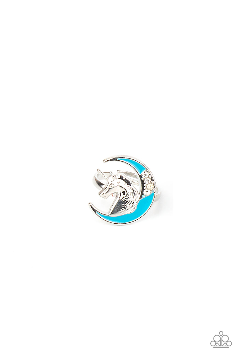 Ring - Strlt Shmr Unicorn Moon/Stone - Blue/White