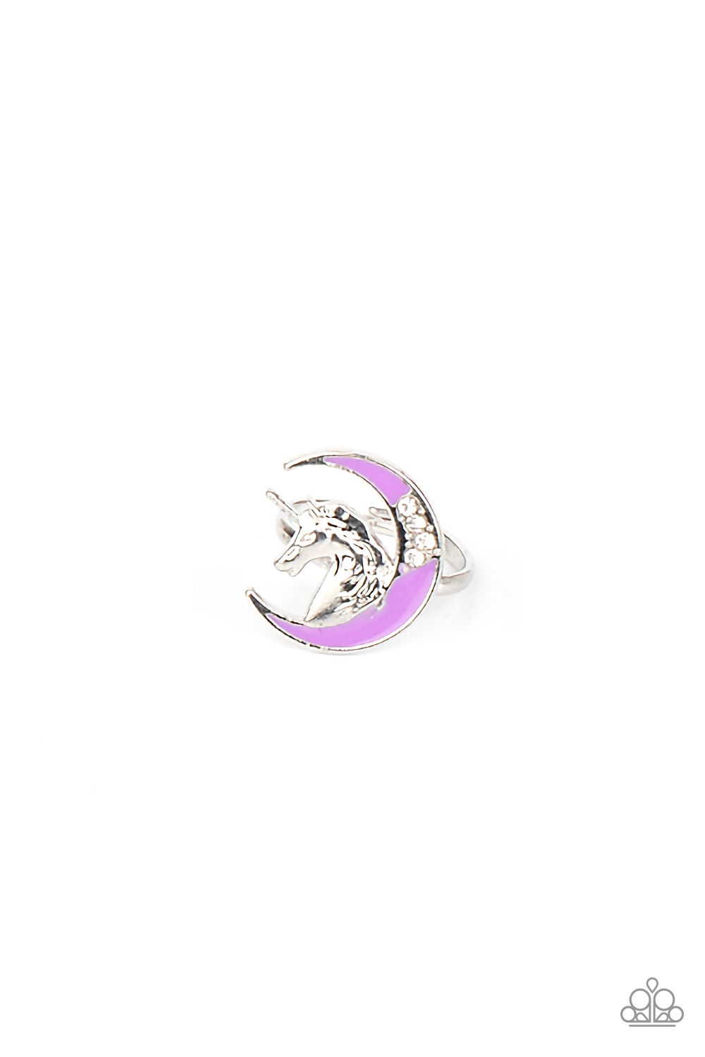 Ring - Strlt Shmr Unicorn Moon/Stone - Purple/White