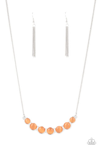 Necklace - Serenely Scalloped - Orange