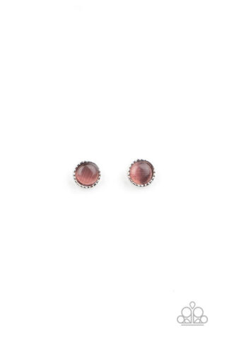 Earring - Starlet Shimmer Round Moonstone - Purple