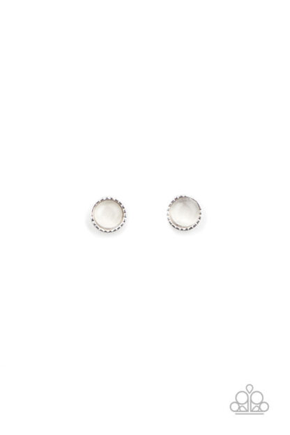 Earring - Starlet Shimmer Round Moonstone - White