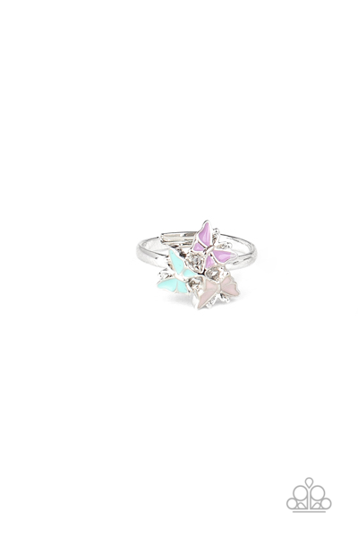 Ring - Starlet Shimmer Butterfly Trio - Pnk/Blu/Pur