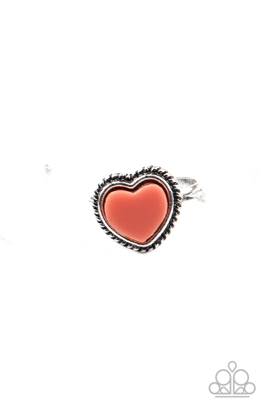 Ring - Starlet Shimmer Heart Ring - Coral