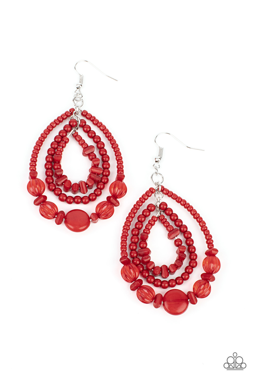Earring - Prana Party - Red