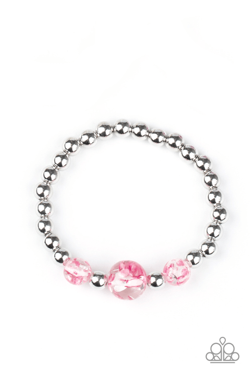 Bracelet - Starlet Shimmer Three Marbles - Pink