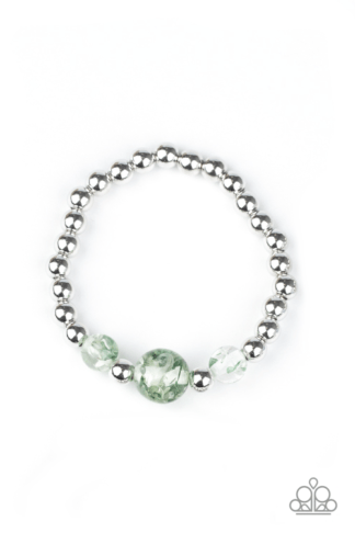 Bracelet - Starlet Shimmer Three Marbles - Green
