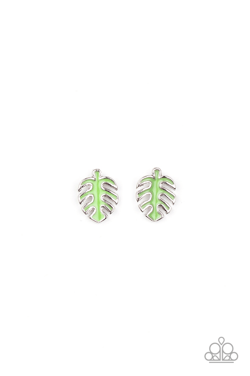 Earring - Starlet Shimmer Vacation - Green Palm Leaf