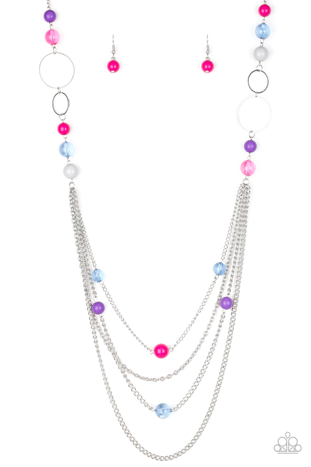 Necklace - Bubbly Bright - Multi