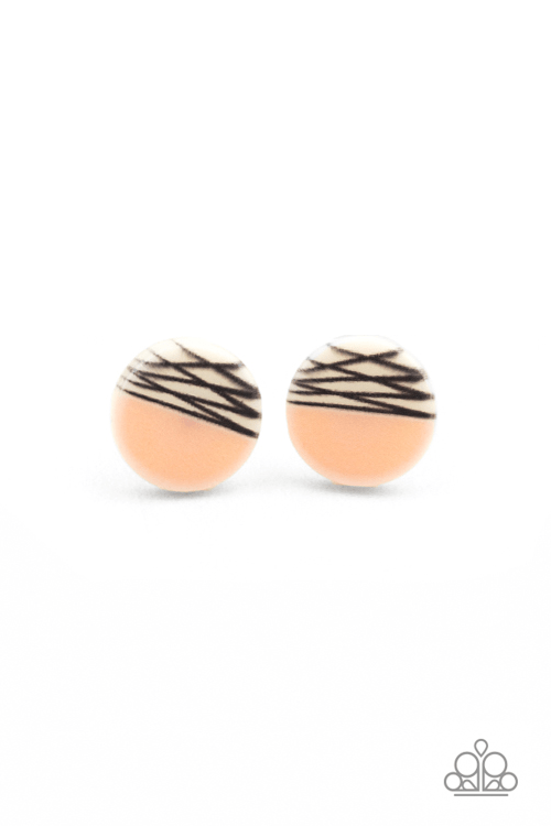 Earring - Starlet Shimmer Striped Retro - Pink