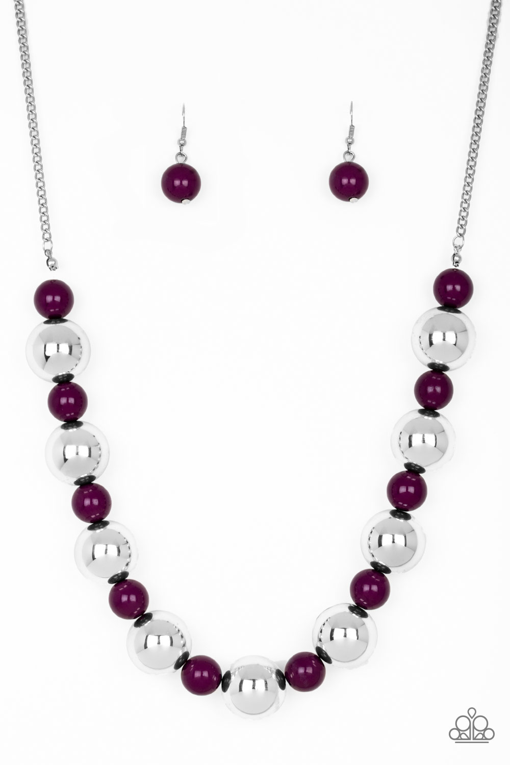 Necklace - Top Pop - Purple