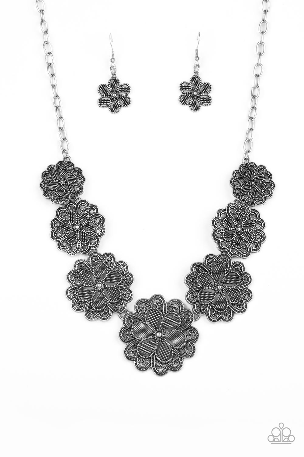Necklace - Basketful of Blossoms - Silver