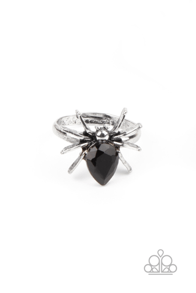 Ring - Starlet Shimmer Spider - Black