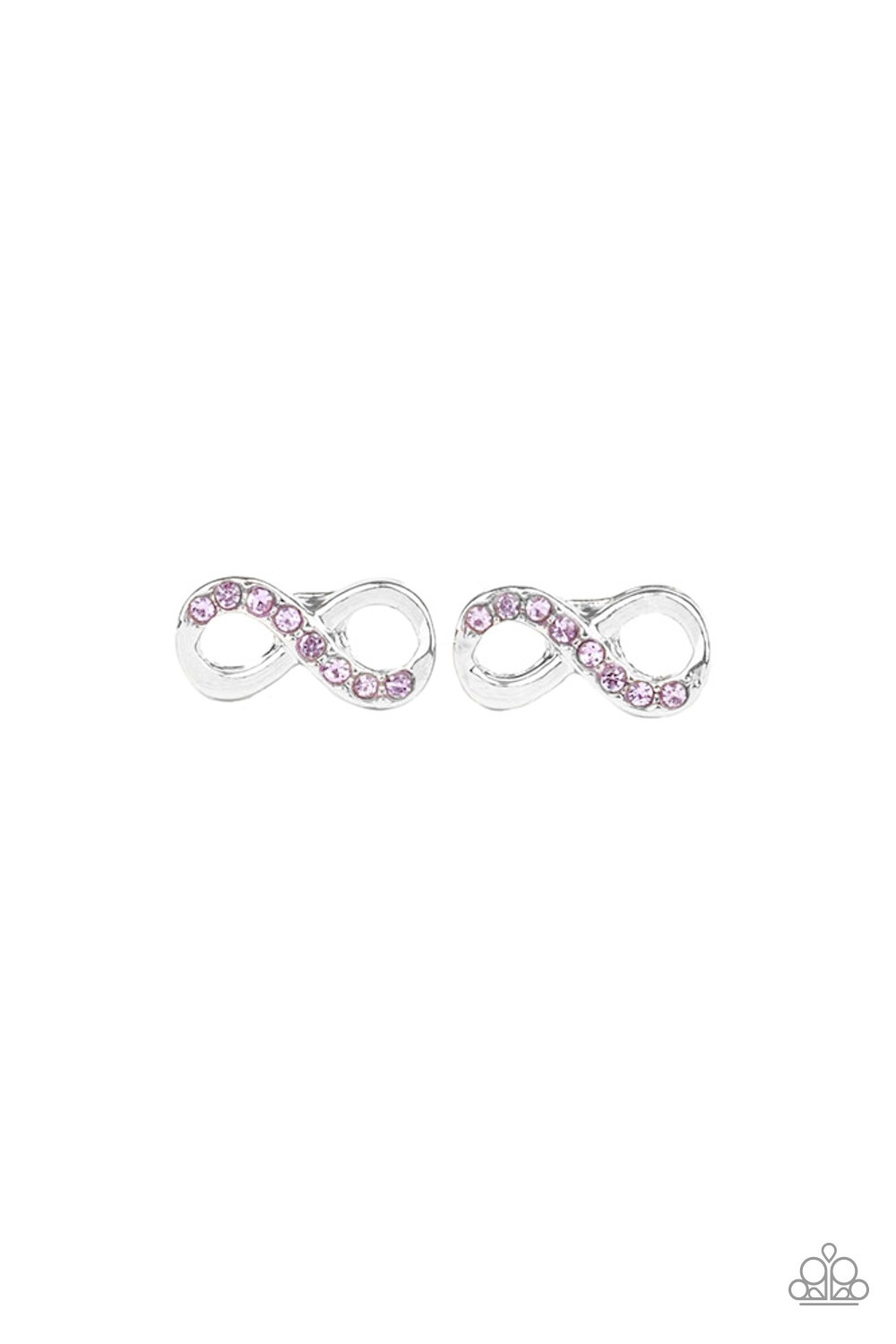 Earring - Starlet Shimmer Silver Infinity - Pink
