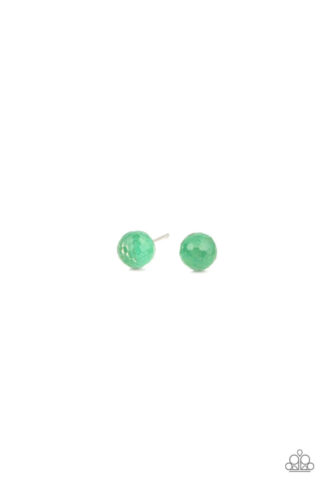 Earring - Starlet Shimmer Iridescent Bead - Green