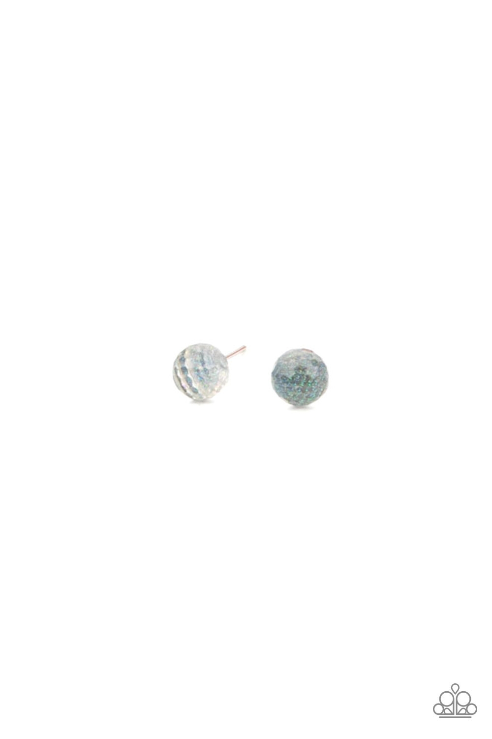 Earring - Starlet Shimmer Iridescent Bead - White