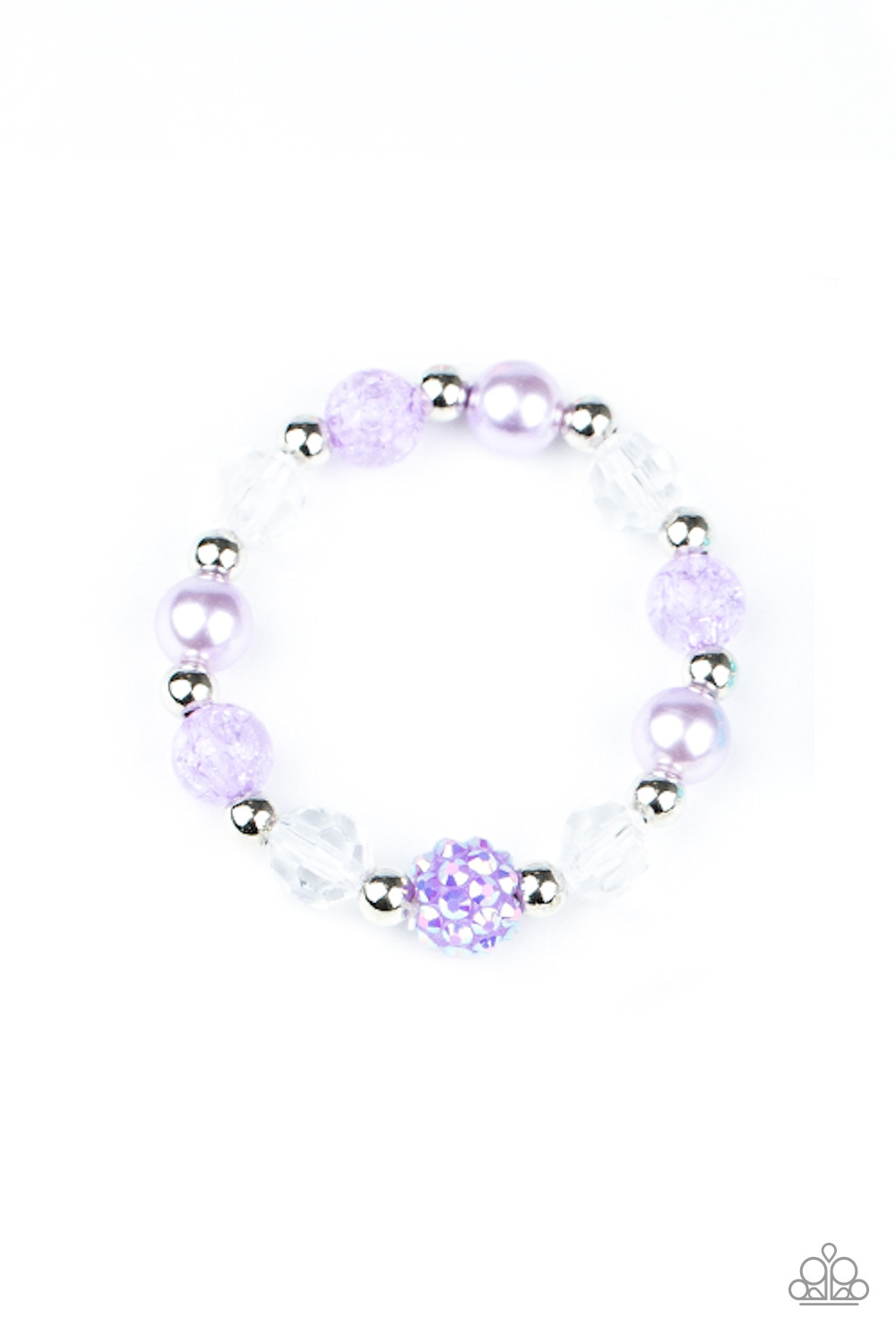 Bracelet - Starlet Shimmer Pearl/Rhinestone - Purple