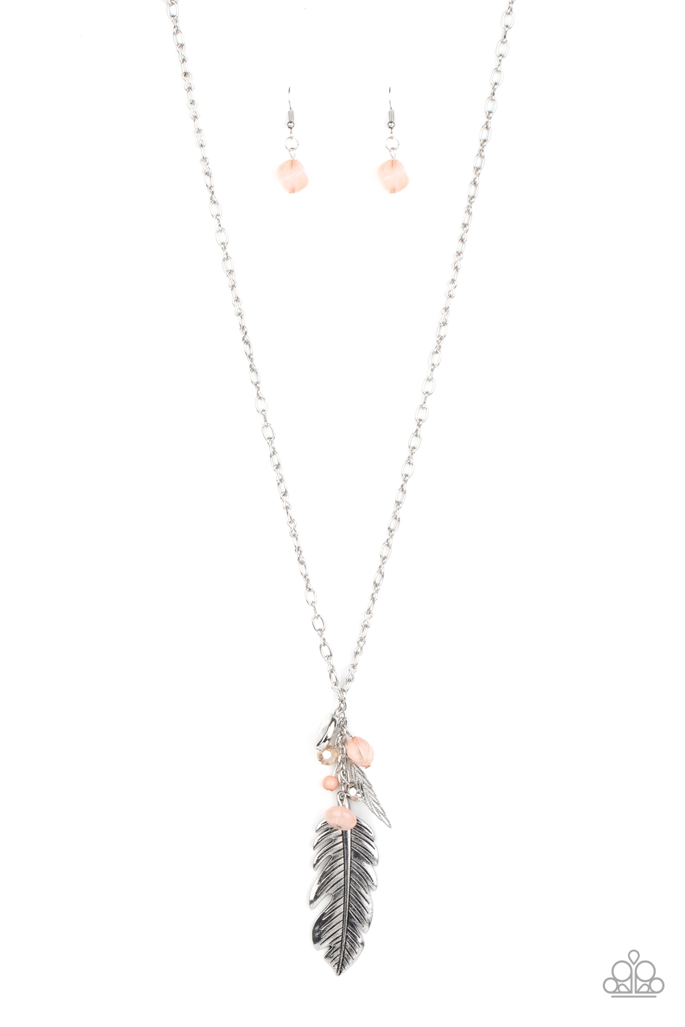 Necklace - Feather Flair - Pink