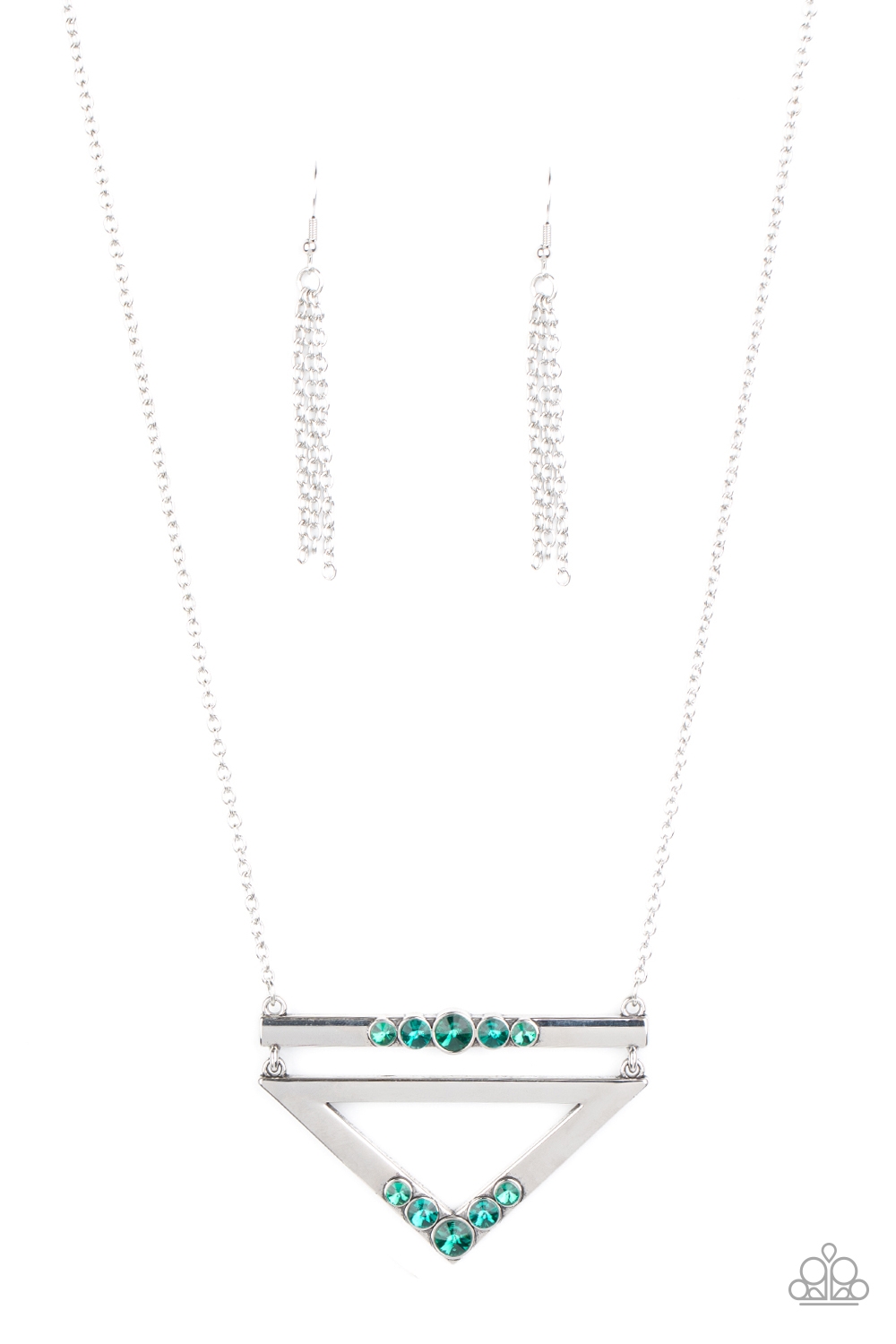 Necklace - Triangulated Twinkle - Green