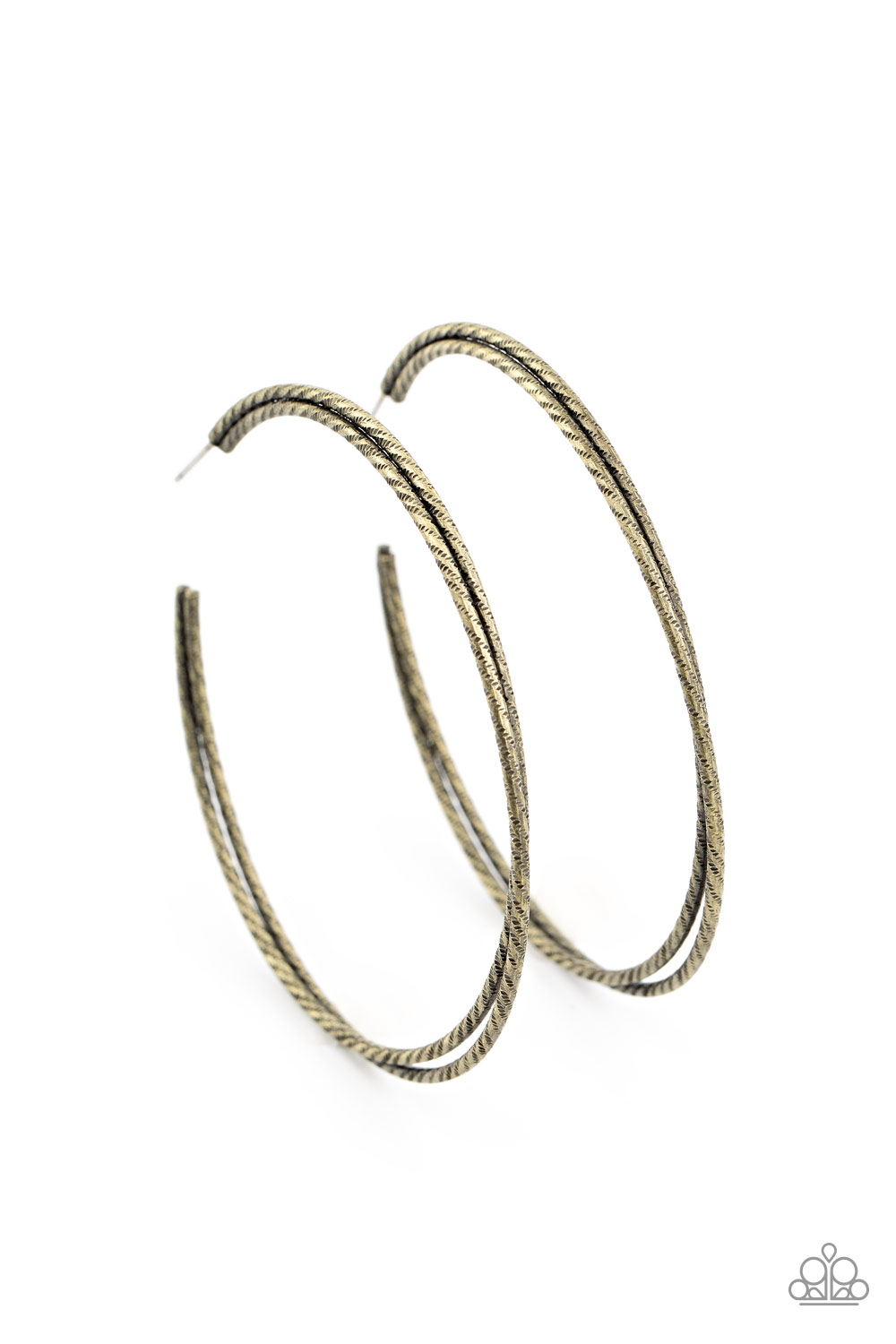 Earring - Curved Couture - Brass
