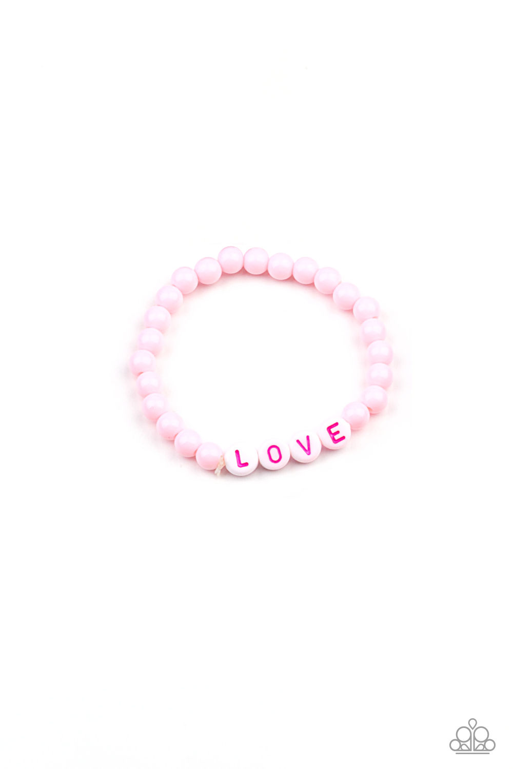 Bracelet - Starlet Shimmer Love Bead - Pink