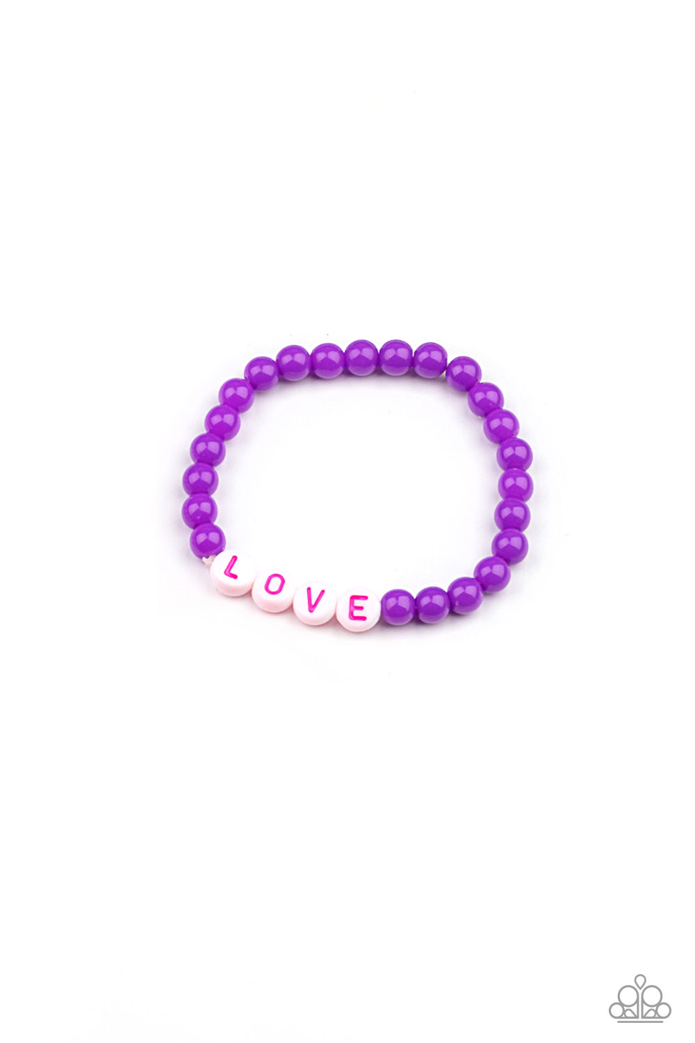 Bracelet - Starlet Shimmer Love Bead - Purple