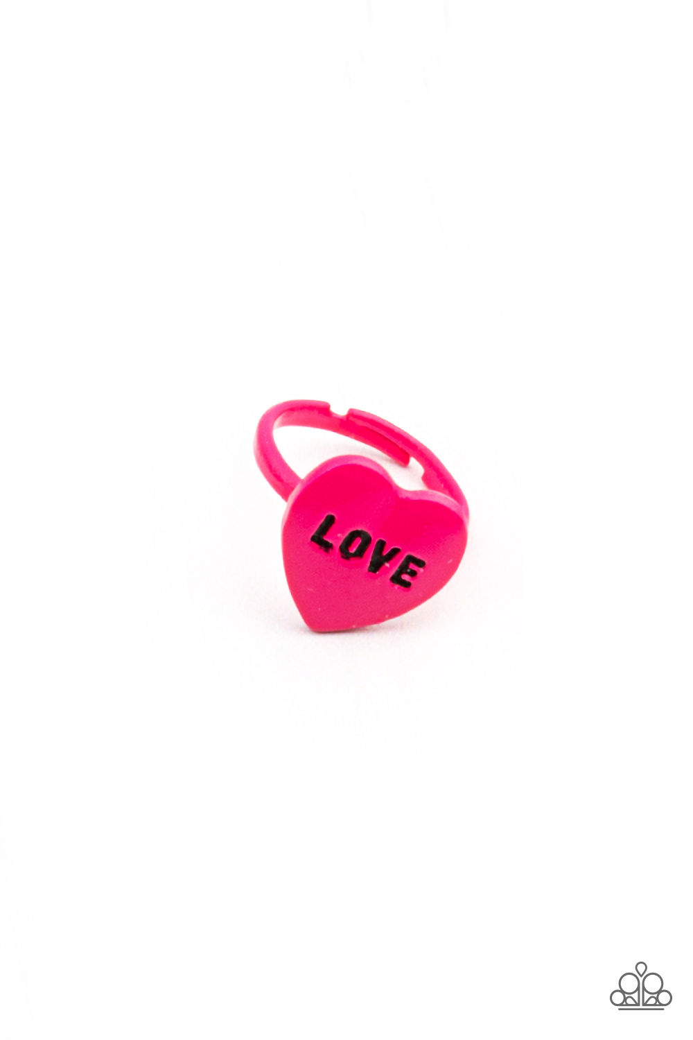 Ring - Starlet Shimmer Love Heart - Hot Pink