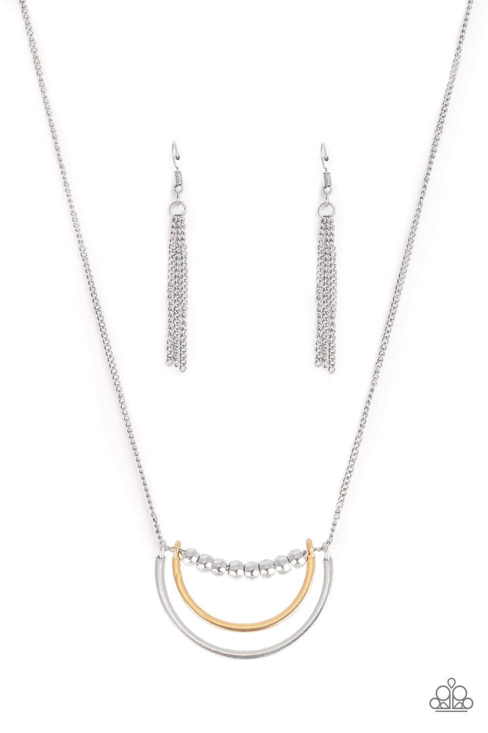 Necklace - Artificial Arches - Silver