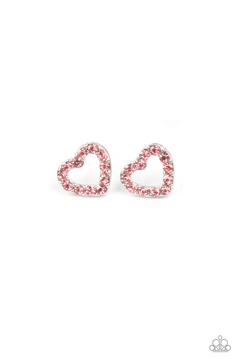 Earring - Starlet Shimmer Heart Cutout - Pink