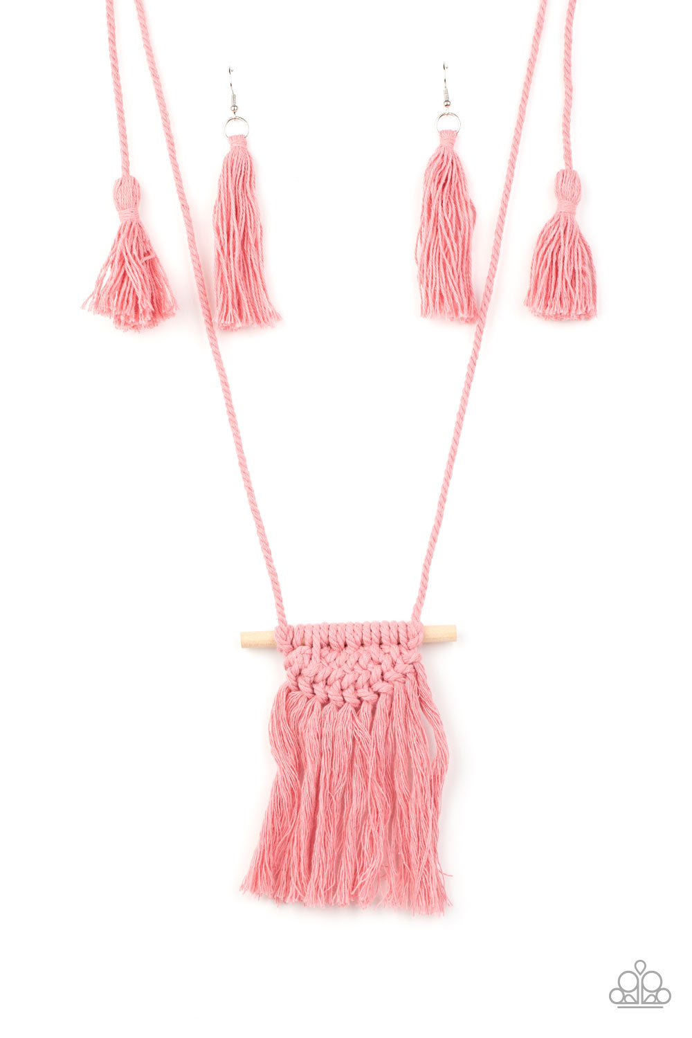 Necklace - Between You and MACRAME - Pink