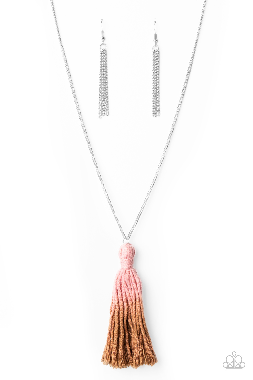 Necklace - Totally Tasseled - Pink