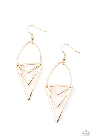 Earring - Proceed With Caution - Gold