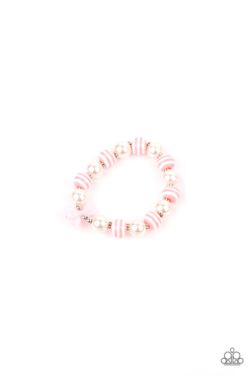 Bracelet - Starlet Shimmer Pearl/Striped/Bow - Pink