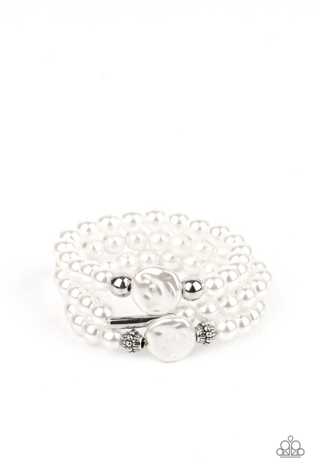 Bracelet - Exquisitely Elegant - White