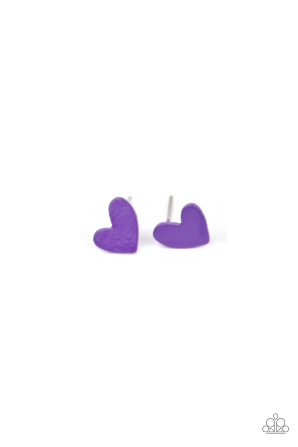 Earring - Starlet Shimmer Heart Post - Purple