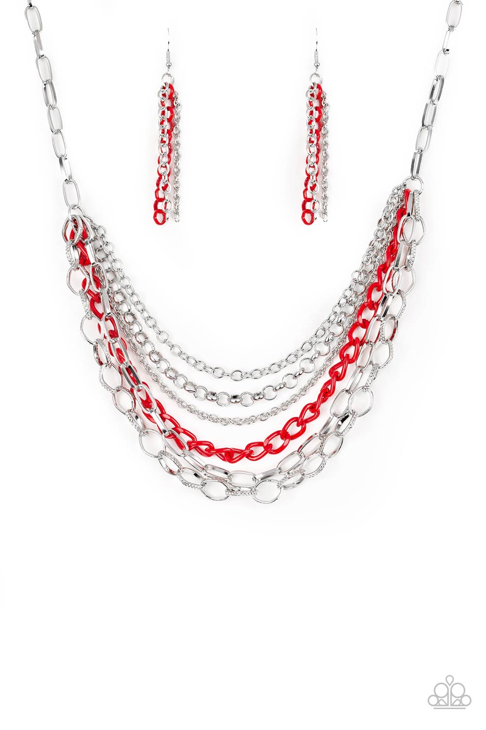 Necklace - Color Bomb - Red