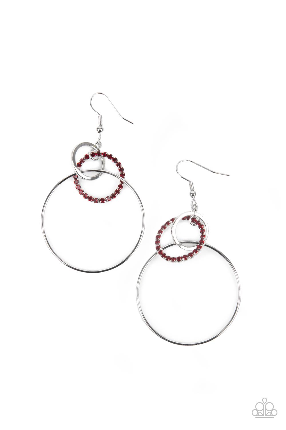 Earring - In An Orderly Fashion - Red