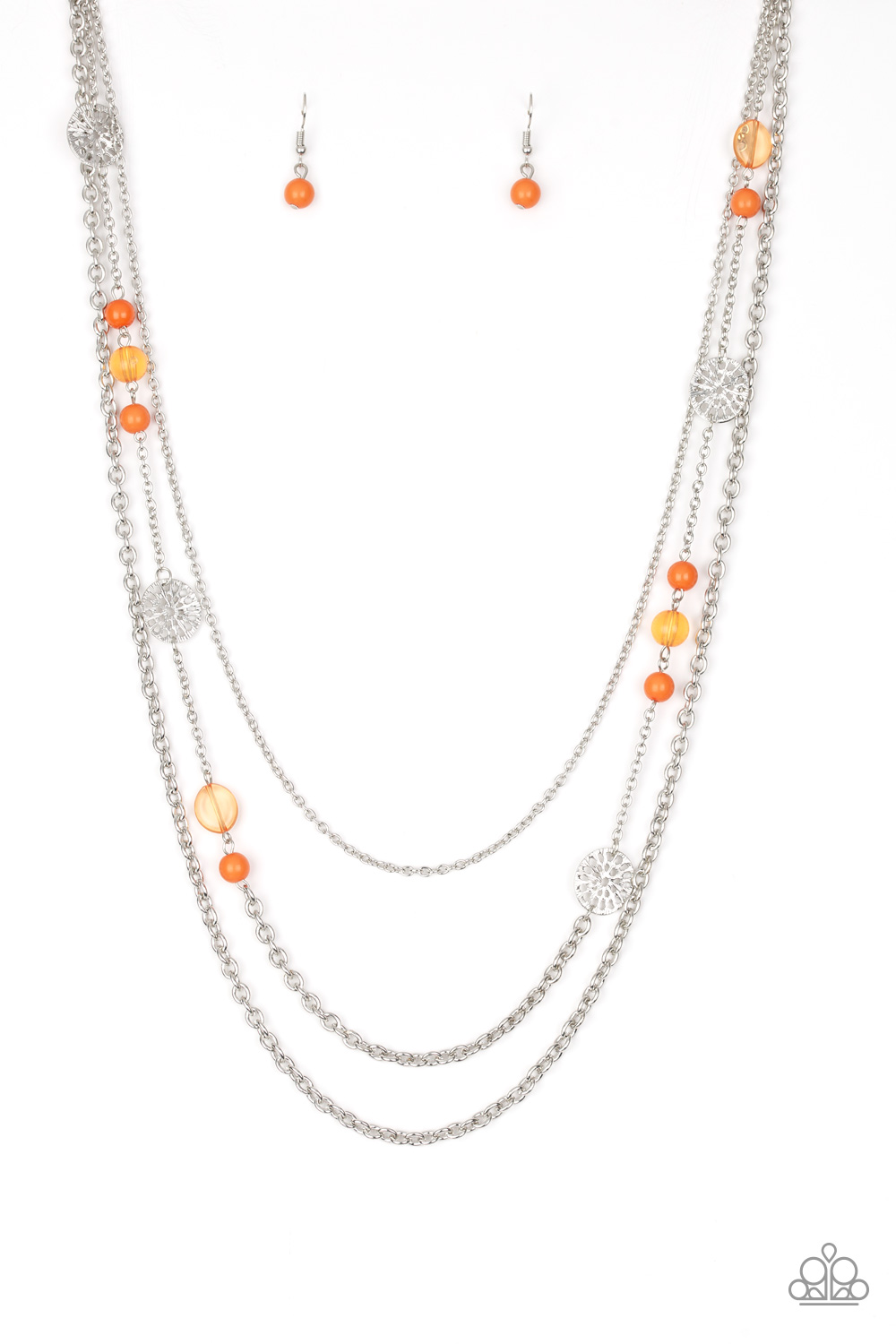 Necklace - Pretty Pop-tastic! - Orange