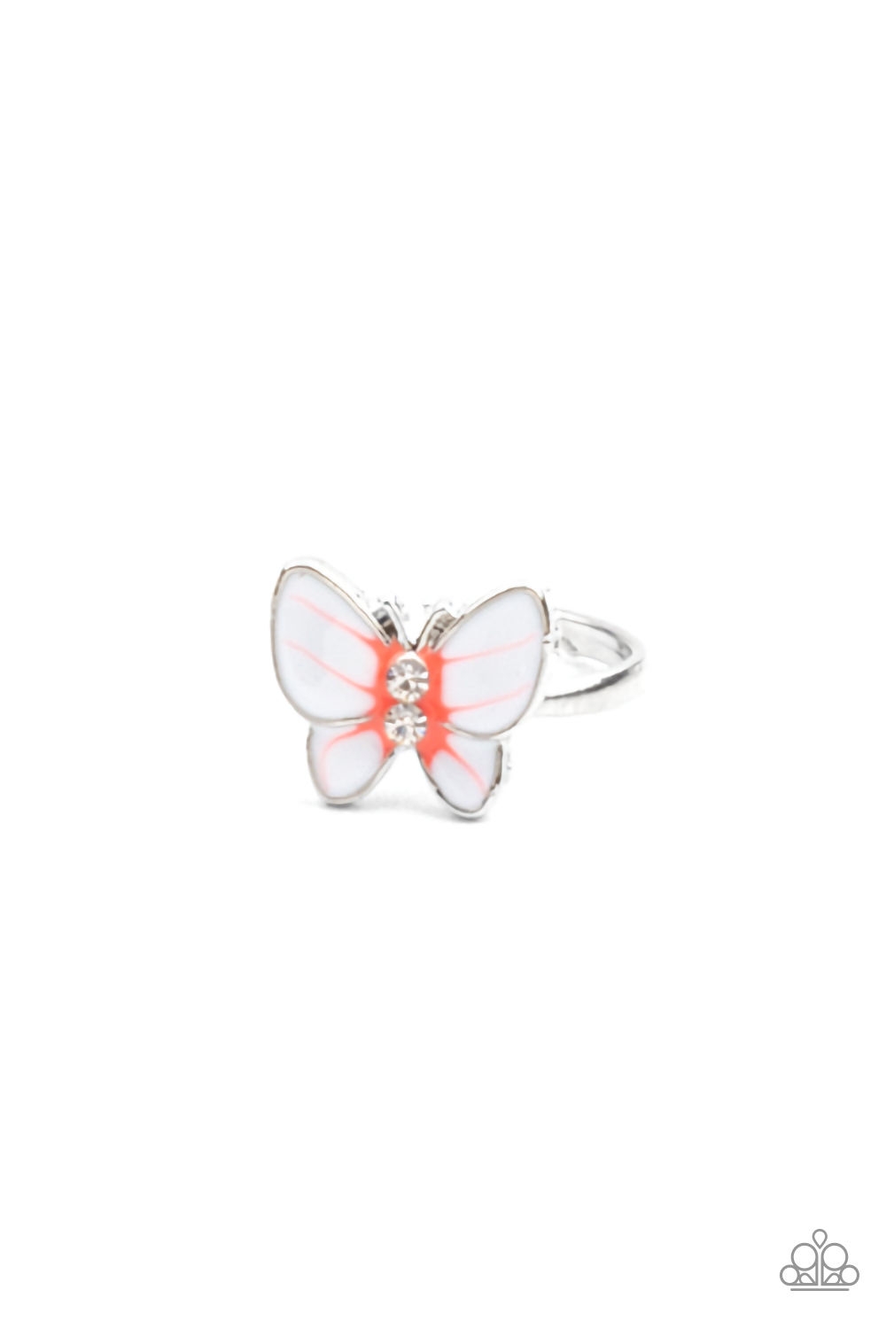 Ring - Starlet Shimmer 2 Rhinestone Butterfly - Coral