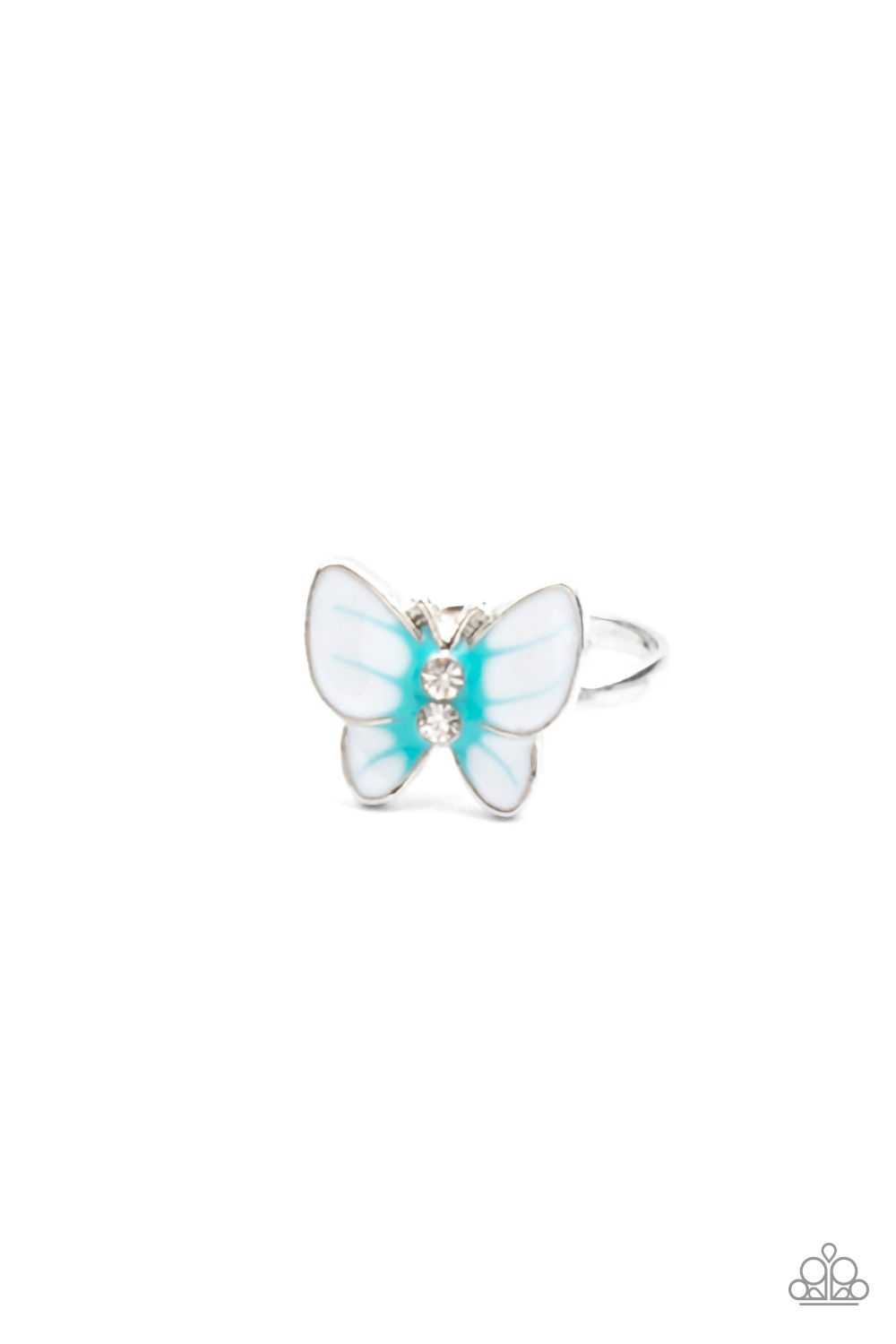 Ring - Starlet Shimmer 2 Rhinestone Butterfly - Blue
