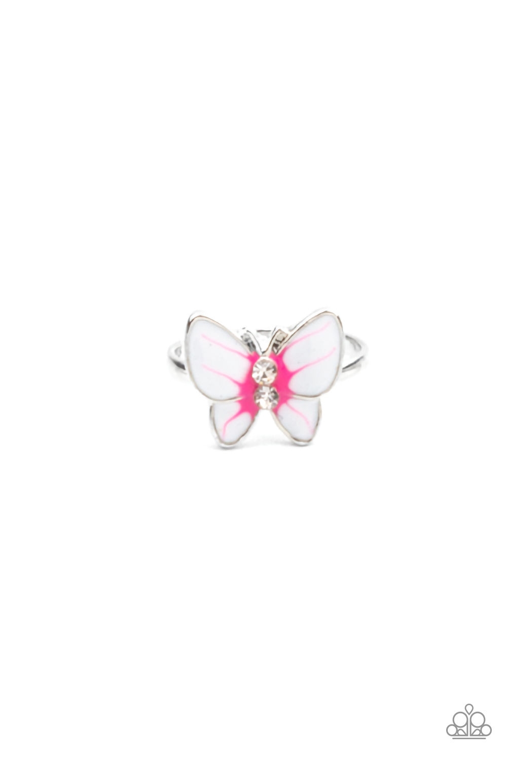 Ring - Starlet Shimmer 2 Rhinestone Butterfly - Pink