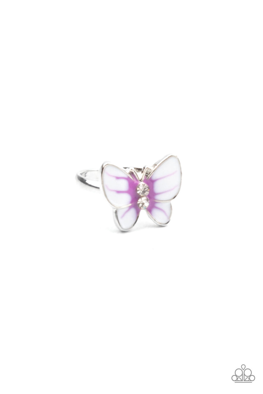 Ring - Starlet Shimmer 2 Rhinestone Butterfly- Purple