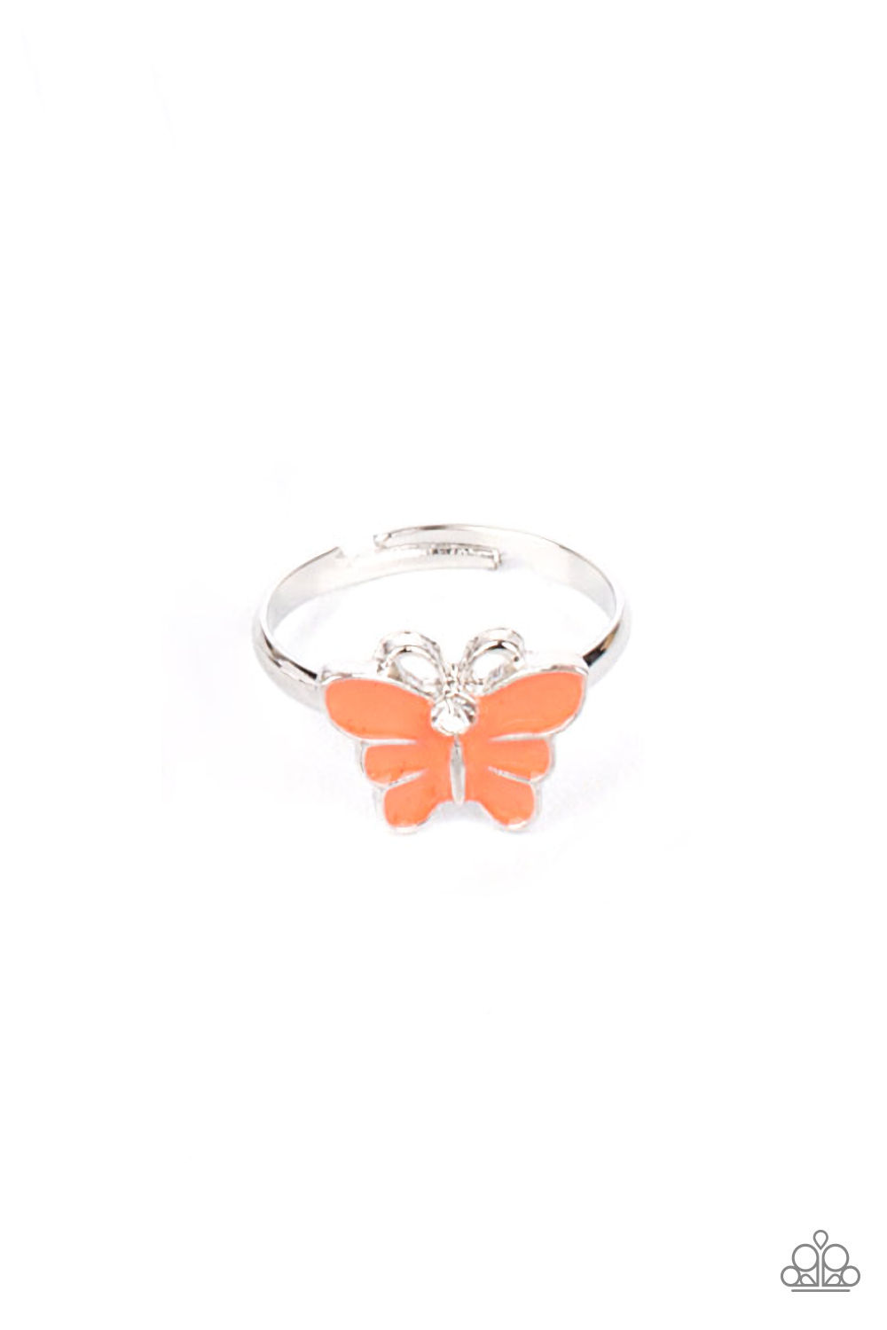 Ring - Starlet Shimmer Butterfly/Rhinestone - Coral