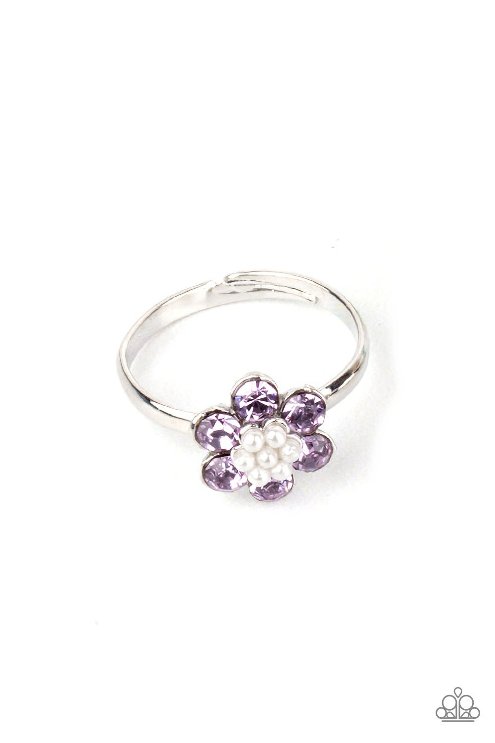Ring - Starlet Shimmer Flower with Pearls - Purple
