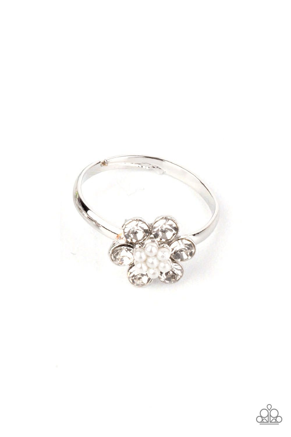 Ring - Starlet Shimmer Flower with Pearls - White